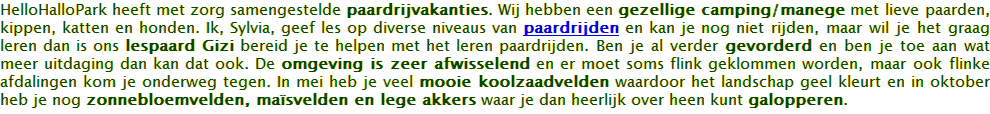 Paardrijvakanties paardrijden buitenritten zwerftochten galopperen, HelloHalloPark Hongarije vakantie camping en manege